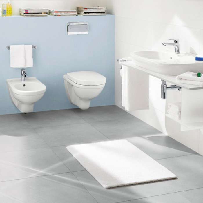 Инсталляционная система Grohe Rapid SL + подвесной унитаз V&B O.Novo без ободка с крышкой + набор гигиенического душа (38770HR7)